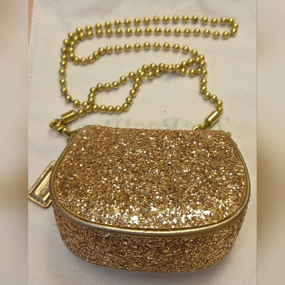 Coach Gold Mini Bag Sparkling Saddle Design - Picture 3 of 5